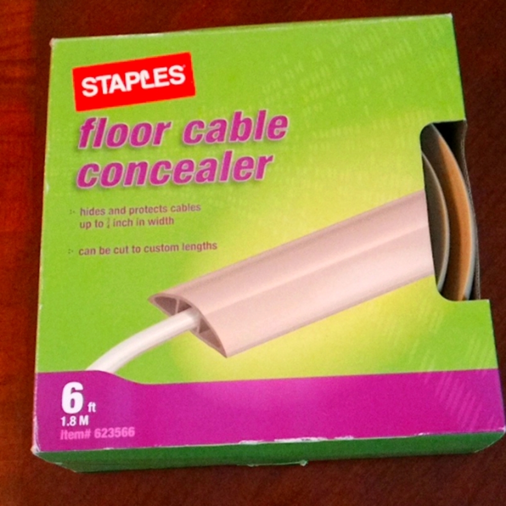 Floor cable concealer from Staples 6 ft